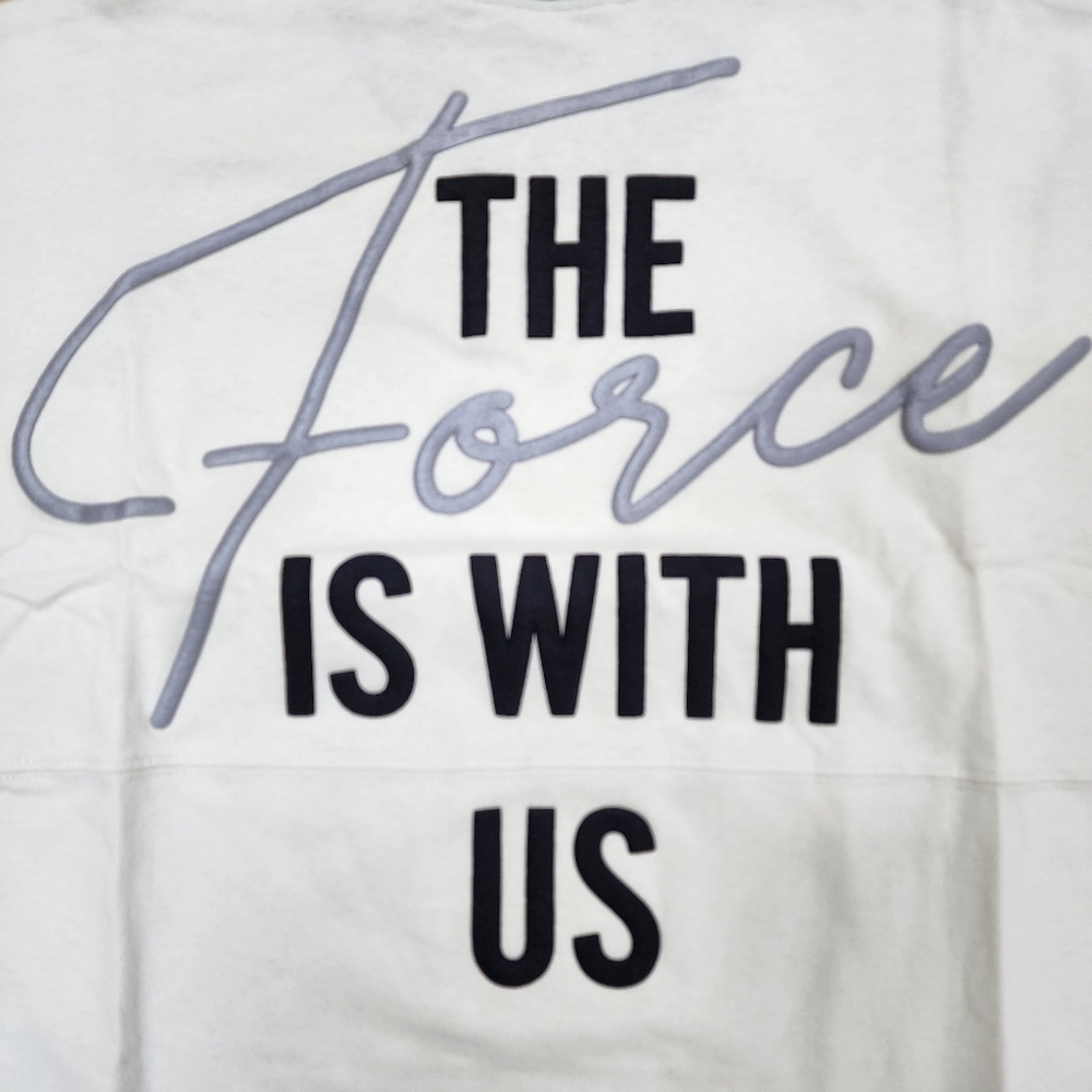 NWT Star Wars Crop Sweatshirt Medium Disney Spirit Jersey The Force Is With US - Picture 5 of 8
